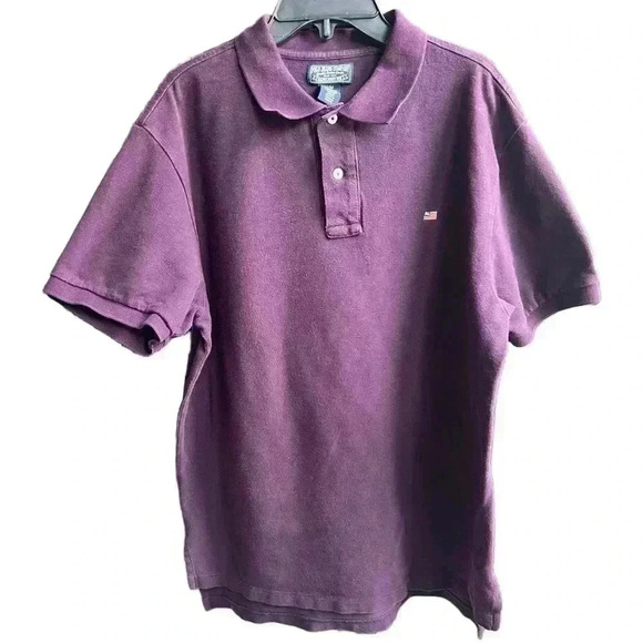 Ralph Lauren Other - Vintage Ralph Lauren Polo Jeans Company Men’s Medium Shirt Purple Box Logo Flag